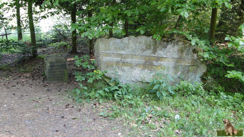 Ritterstein Nr. 288-3 Hier stand das Dorf Zwingweiler - Zwingerstein - Waldgericht.JPG - Ritterstein Nr.288 Hier stand das Dorf Zwingweiler - Zwingerstein - Waldgericht